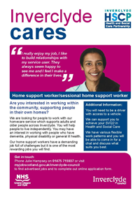 HSCP care at home recruitment flyer